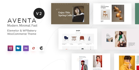 Aventa Minimal WooCommerce theme Nulled