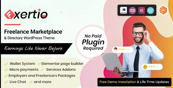 Exertio Freelance Marketplace WordPress Theme Nulled