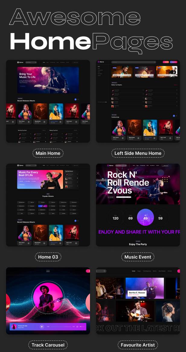 Gana Music and Event WordPress Theme demo 1