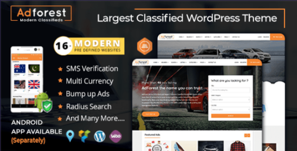 AdForest Nulled Classified Ads WordPress Theme Free Download