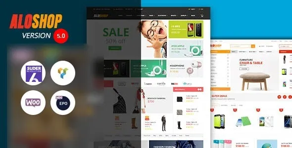 Alo Shop Mega Market RTL Responsive WooCommerce WordPress Theme Nulled
