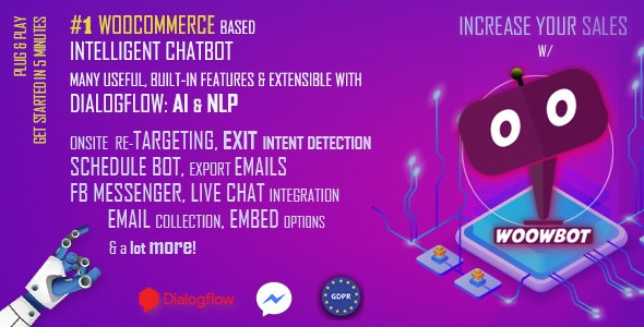 ChatBot for WooCommerce Retargeting Exit Intent Abandoned Cart Facebook Live Chat WoowBot Nulled