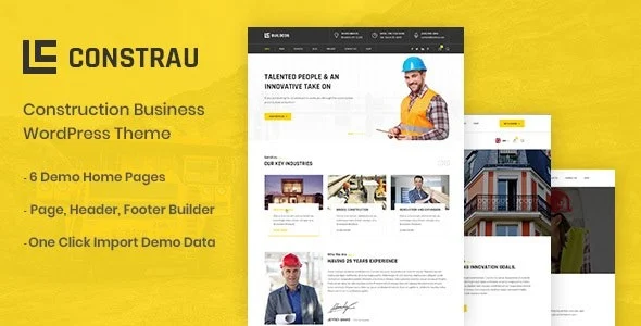 Constrau Construction Business WordPress Theme Nulled