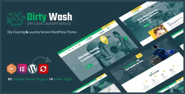 DirtyWash – Laundry Service WordPress Theme Nulled