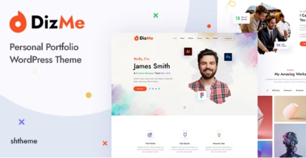 Dizme Nullled Personal Portfolio WordPress Theme Free Download