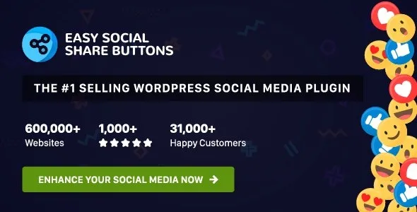 Easy Social Share Buttons for WordPress Nulled
