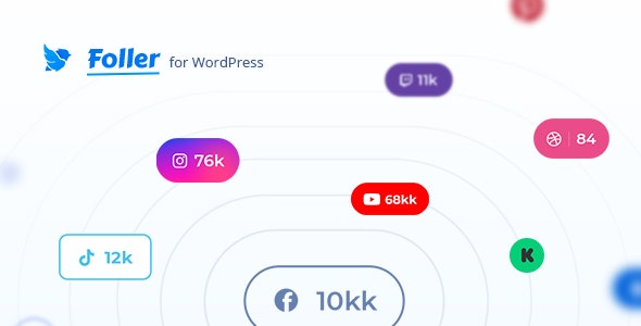 Foller Social followers bar for WordPress Nulled
