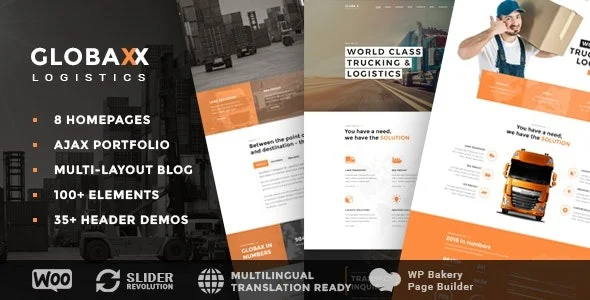 Globax Logistics WordPress Theme Woocommerce Nulled