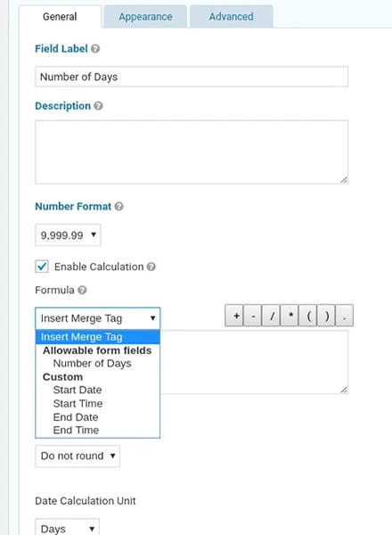 Gravity Forms Date Time Calculator