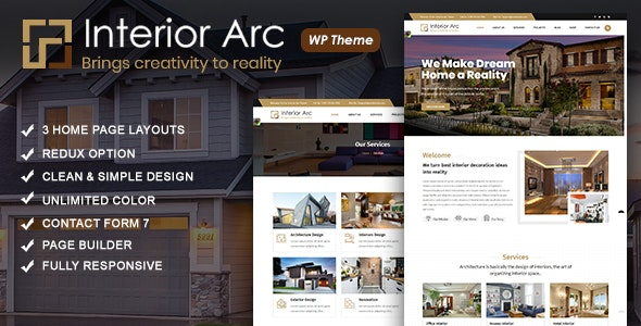 Interior Arc Architecture WordPress Theme Nulled
