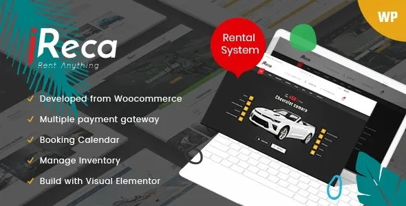 Ireca Car Rental Boat Bike Vehicle Calendar WordPress Theme Nulled
