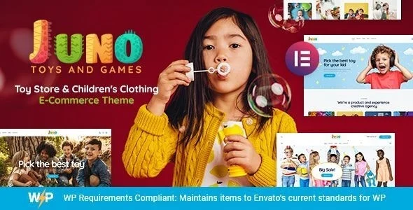Juno Kids Toys Games Store WordPress Theme Free Download