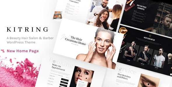 Kitring A Beauty Hair Salon WordPress Theme Nulled