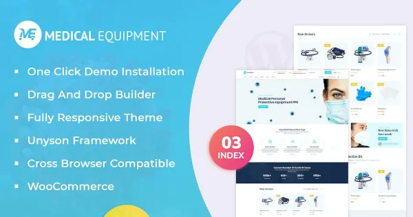Medical Equipment eCommerce WordPress Theme Nulled