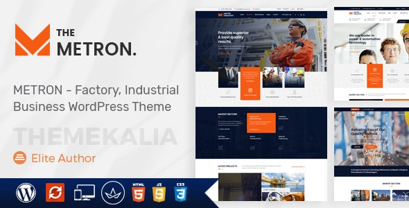 Metron Industry and Construction WordPress Theme