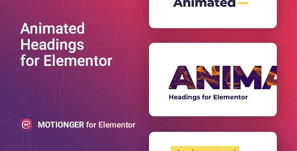 Motionger – Animated Heading for Elementor Nulled