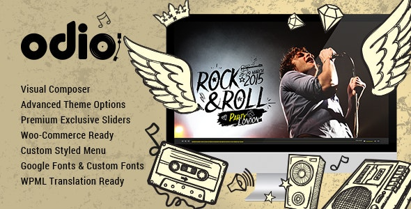 Odio Music WP Theme For Bands Clubs and Musicians Nulled