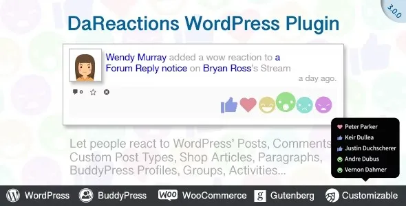 Reactions WordPress Plugin Free Download