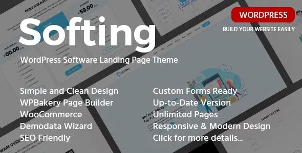 Softing Landing Page WordPress Nulled