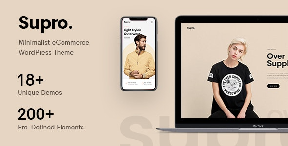 Supro Minimalist AJAX WooCommerce WordPress Theme Nulled
