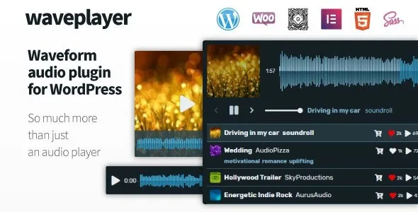 WavePlayer Waveform Audio Player for WordPress and WooCommerce Nulled