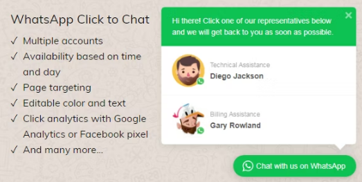 WhatsApp Click to Chat Plugin for WordPress Free Download
