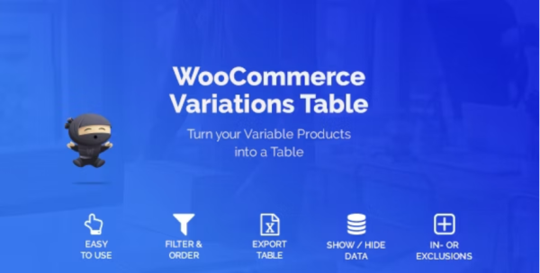WooCommerce Variations Table Nulled