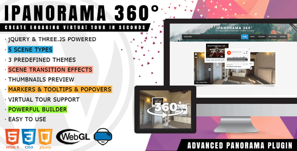 iPanorama 360° Virtual Tour Builder for WordPress Nulled