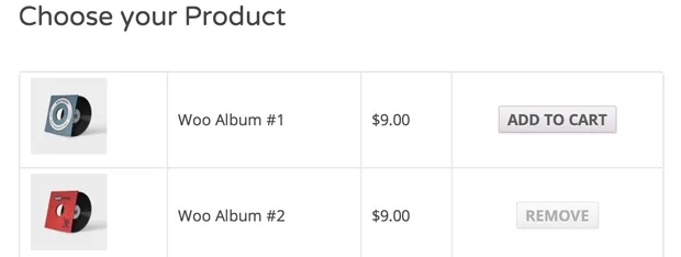 one page checkout product selection fields