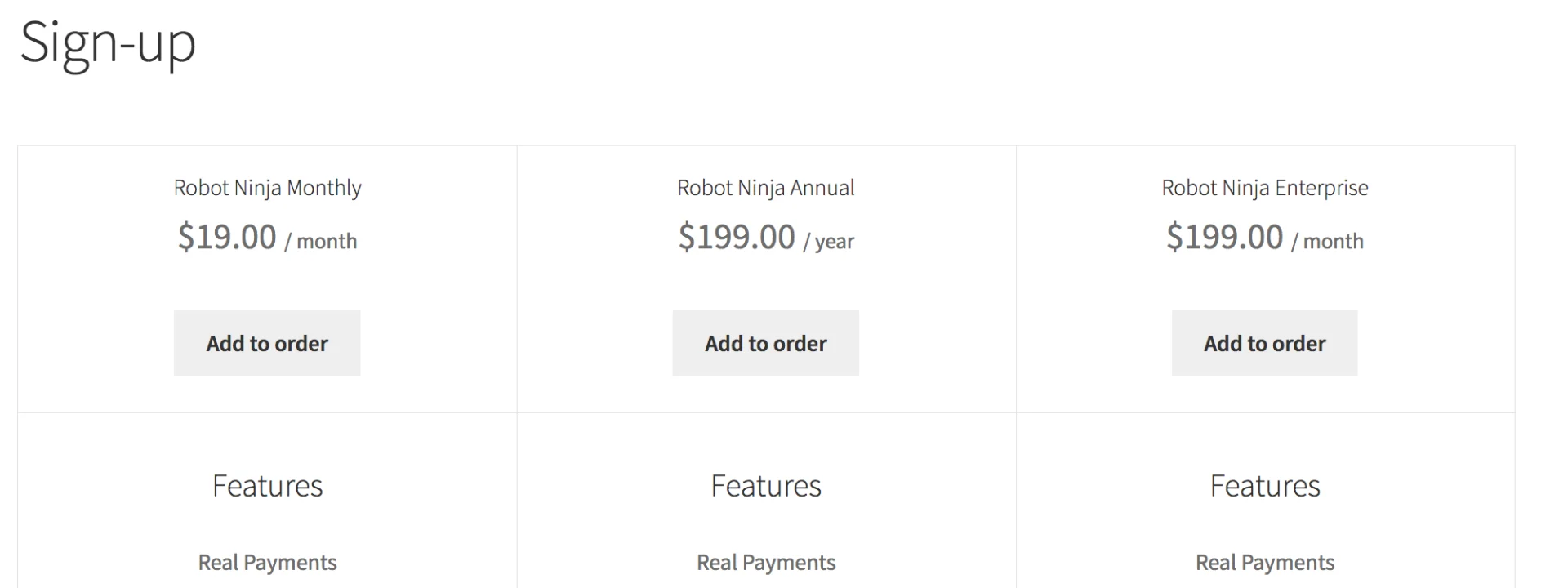 one page checkout subscriptions scaled