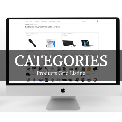 Categories and Products Grid Listing for WooCommerce