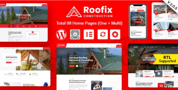 Roofix Nulled Roofing Services WordPress Theme Free Download 600x304 1