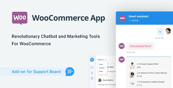 WooCommerce Chat Bot Marketing App for Support Board Nulled