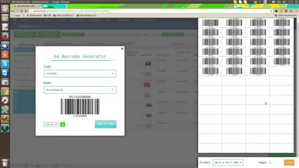 A4 BarCode Generator