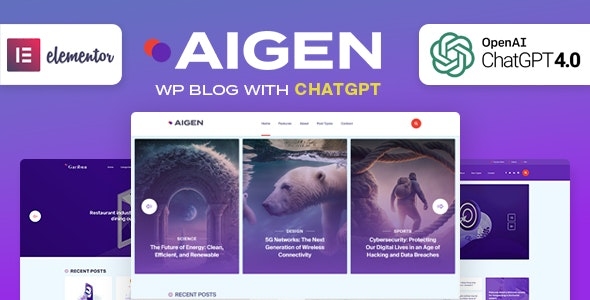 Aigen AI Inspired WordPress Blog Theme
