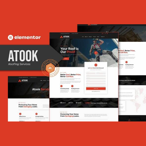 Atook Roofing Services Elementor Template Kit