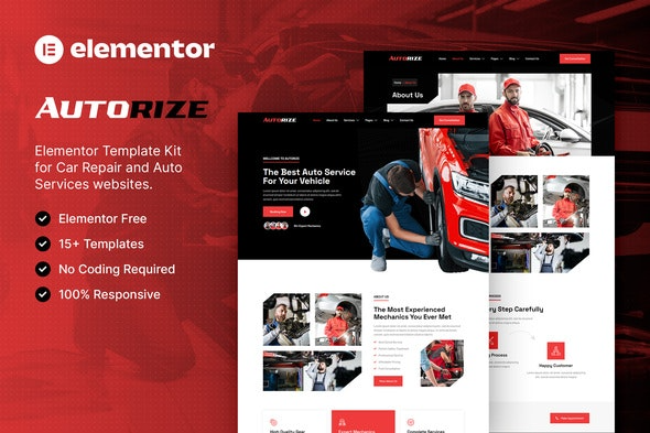 Autorize Car Repair and Auto Services Elementor Template Kit