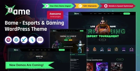 Bame - eSports and Gaming WordPress Theme