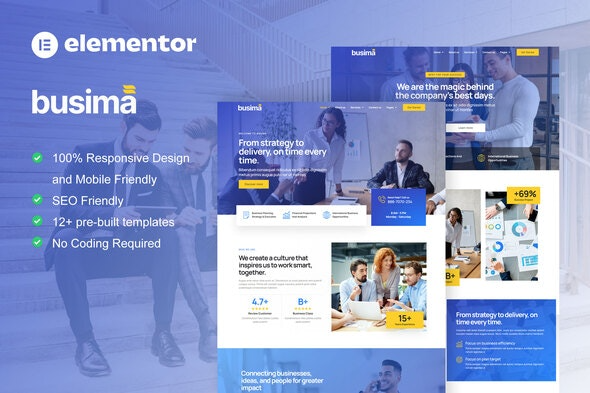 Busima – Business Consultant Elementor Template Kit Nulled