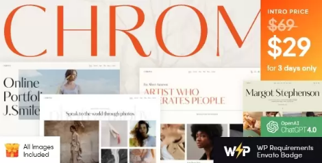 Chroma Photography Portfolio WordPress Theme