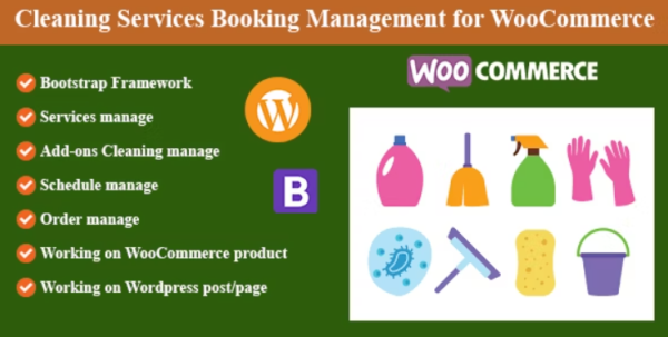 Cleaning Services Booking Management for WordPress and WooCommerce