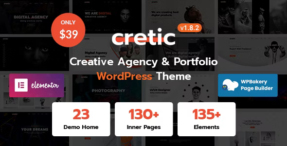 Cretic Creative Agency WordPress Theme