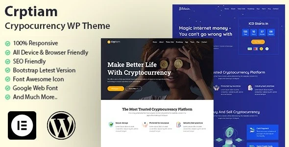 Crptiam Cryptocurrency WordPress Theme