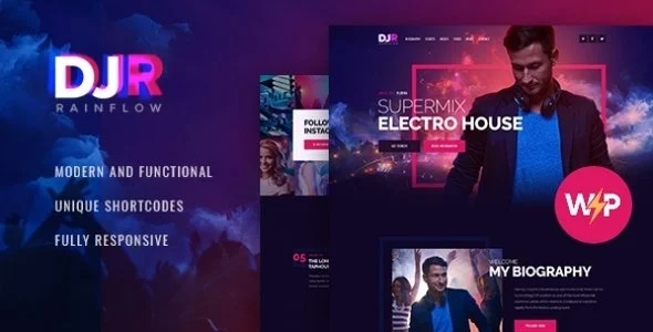 DJ Rainflow A Music Band Musician WordPress Theme Nulled