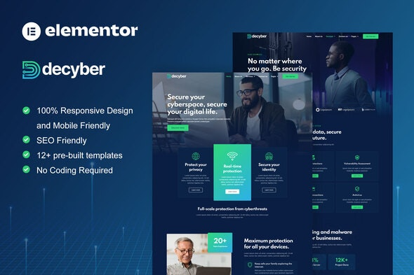 Decyber Cyber Security Services Elementor Template Kit Nulled