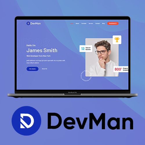 Devman Personal Portfolio WordPress Theme