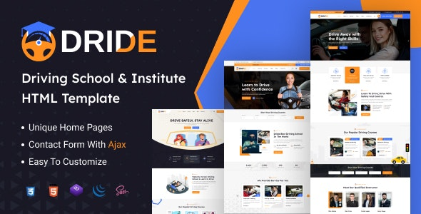 Dride - Driving School & Courses WordPress Theme