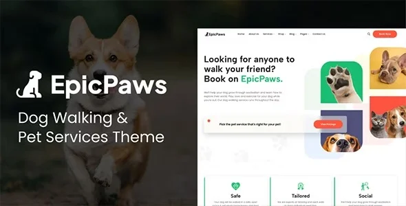 EpicPaws Dog Walking and Pet Services Theme