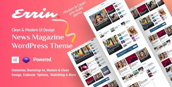 Errin Personal Blog WordPress Theme Nulled 1