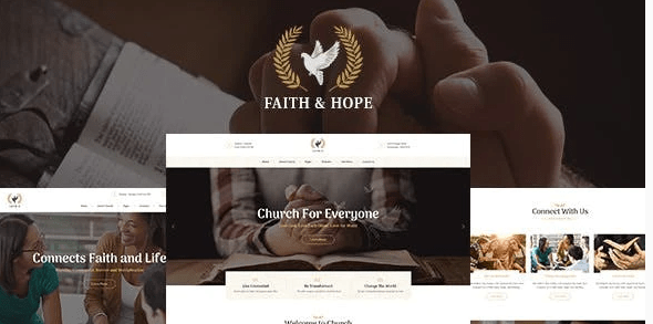 Faith Hope A Modern Church Religion Non Profit WordPress Theme Nulled
